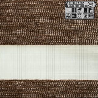 Ύφασμα διπλής ρολοκουρτίνας καφέ