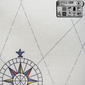 Ύφασμα ρολοκουρτίνας σχέδιο ναυτικό λευκό