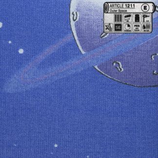 Ύφασμα ρολοκουρτίνας παιδικό σχέδιο Outer space μπλε